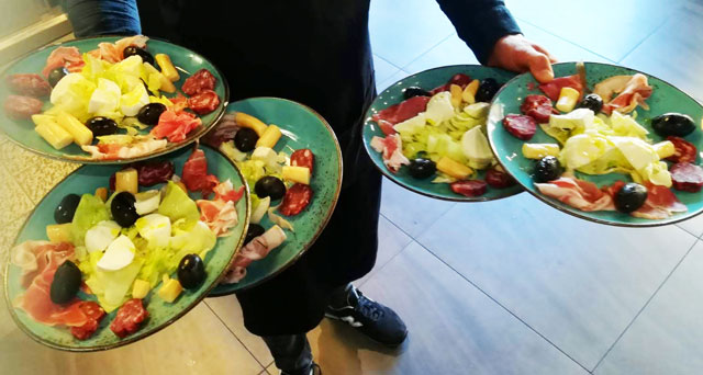 Accompanying salad at PaneOlio in Nice